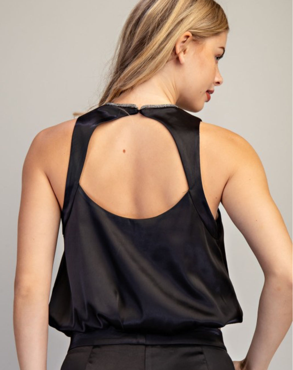 Justice Open Back Blouse