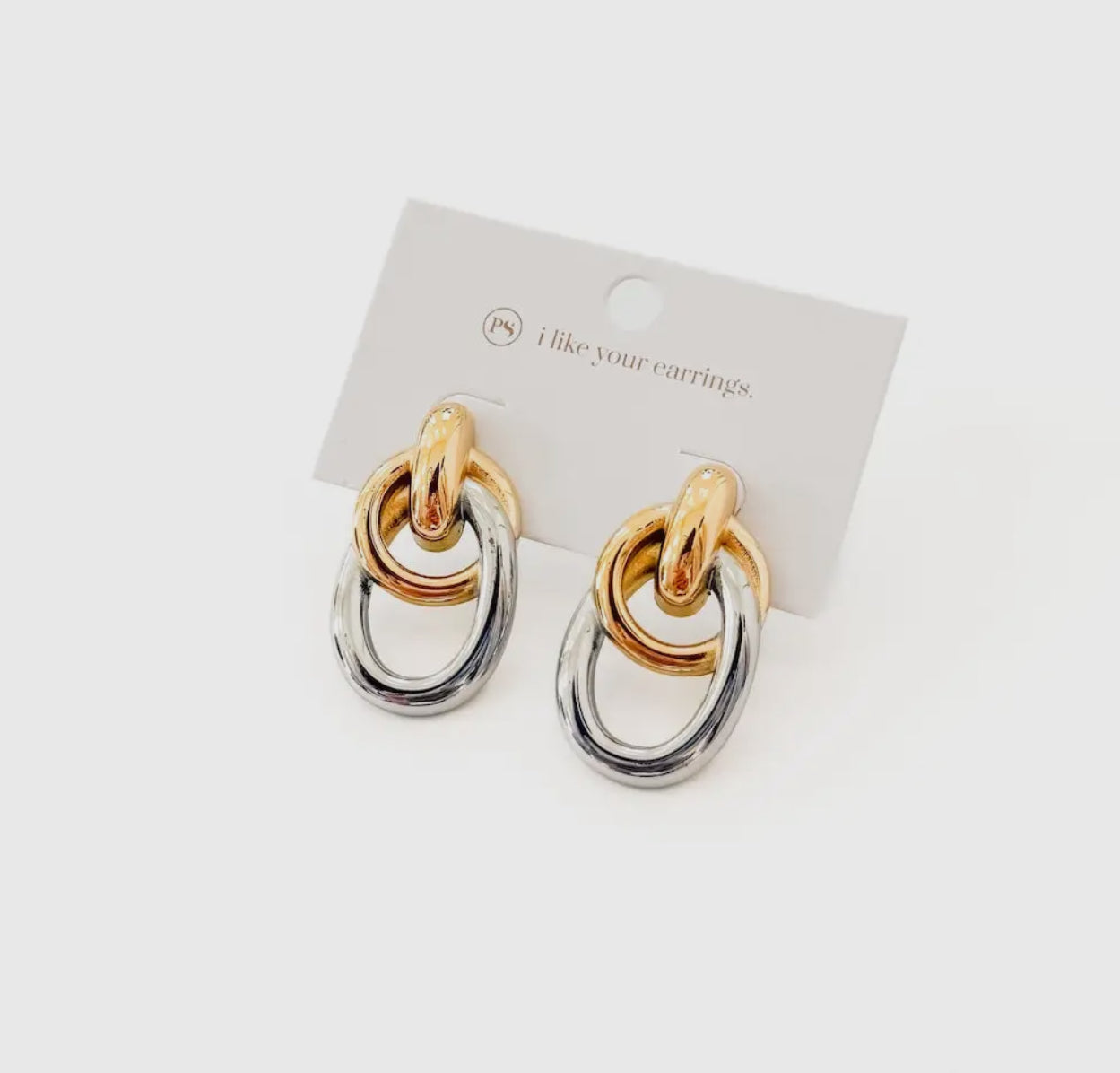 Adelle Two Tone Earrings