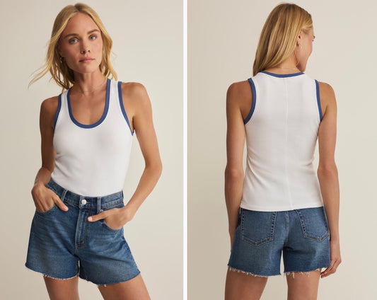 Colorblocked Rib Tank