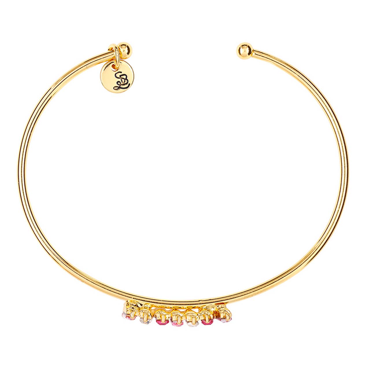 Crystal Bangle - Blush Bar