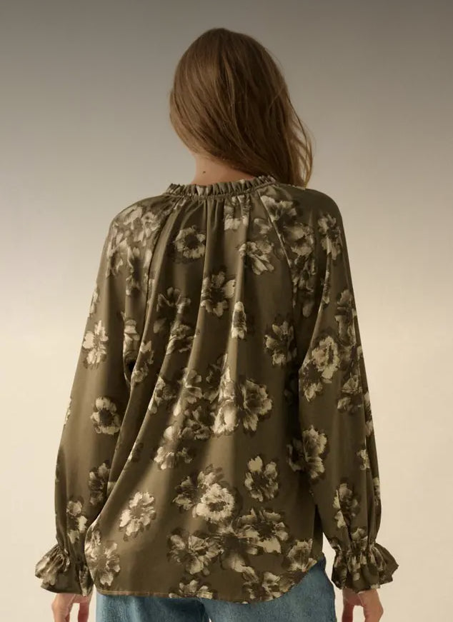 Veronica Floral Ruffle Top