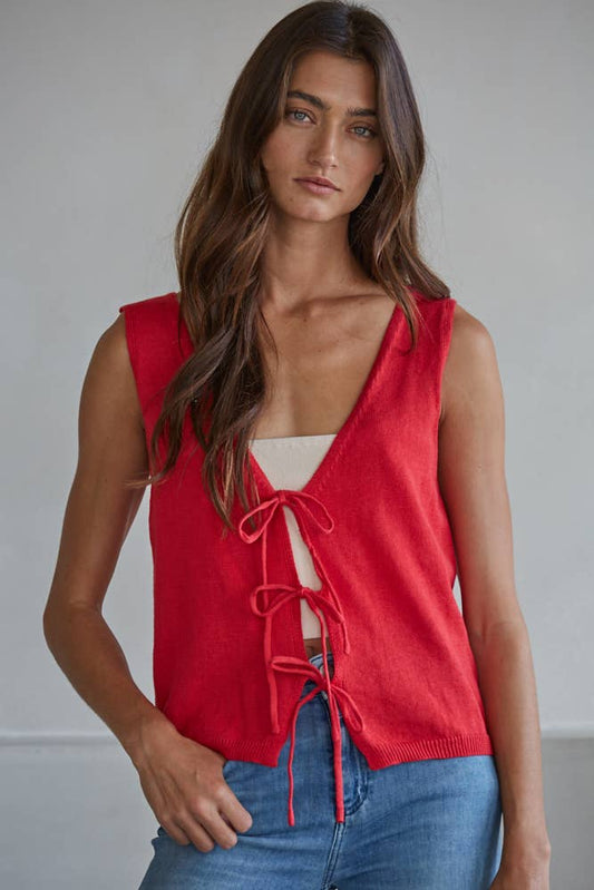 Macy Tie Front Vest