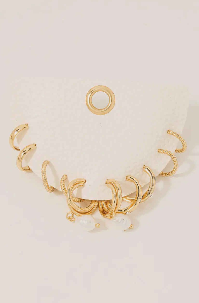 5pc Hoop Earring Set