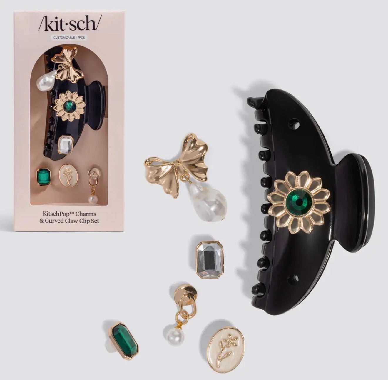 Kitsch Charms & Claw Clip Set