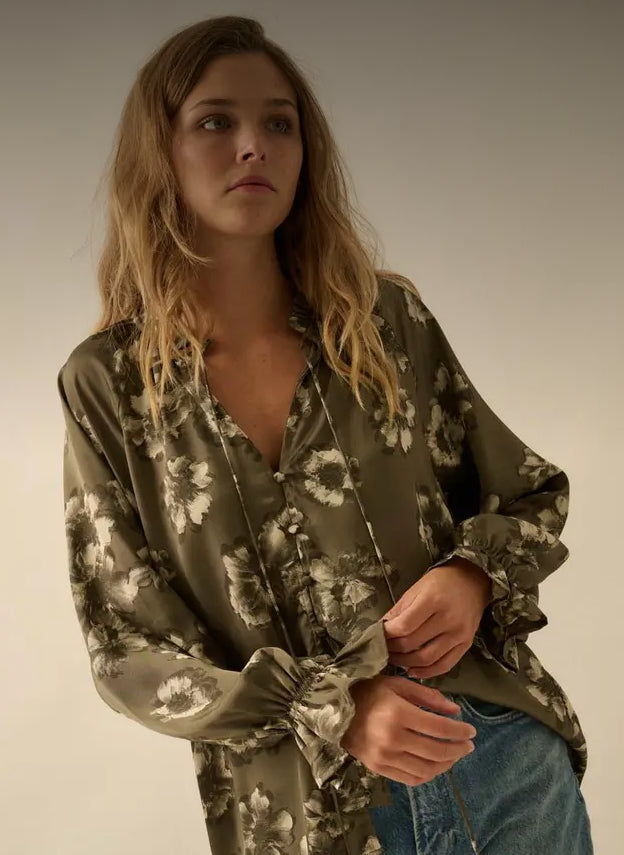 Veronica Floral Ruffle Top