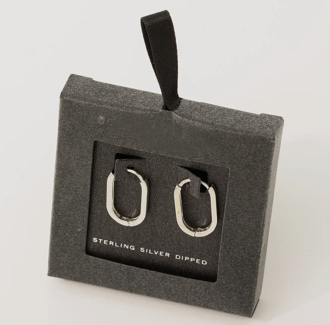 Secret Box Oval Latch Hoop Earring