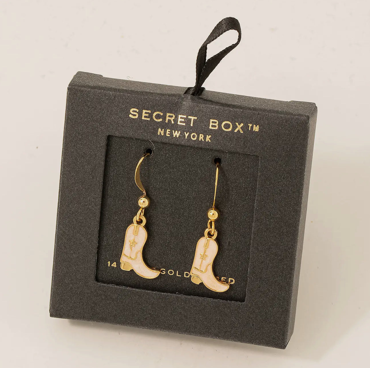 Secret Box Cowboy Boot Earring