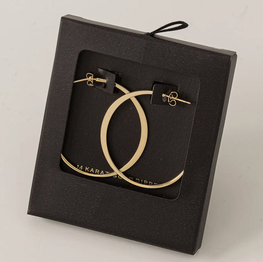 Secret Box Open Hoop Earring