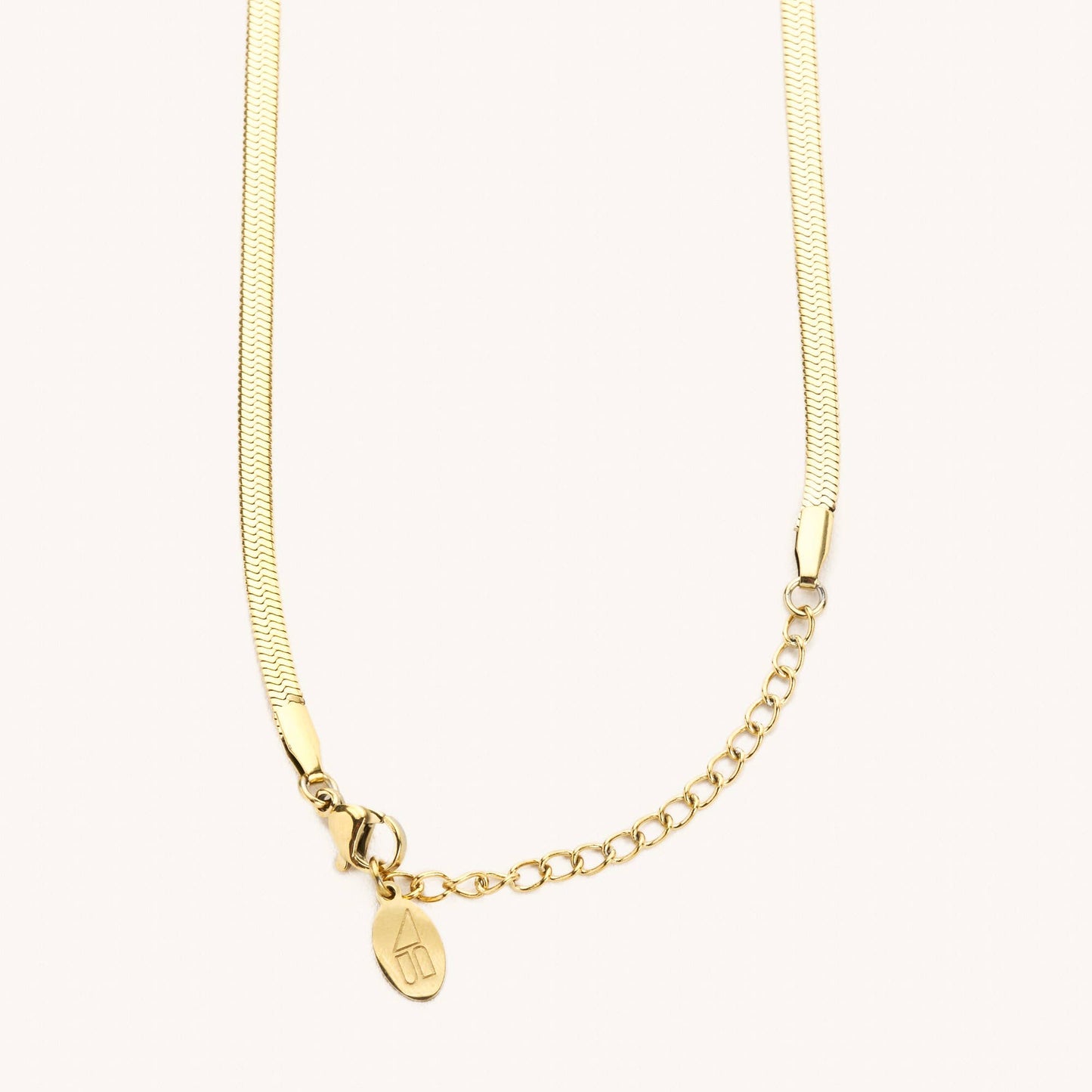 Gold Herringbone Necklace