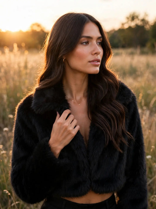 Shannon Cropped Faux Fur Jacket