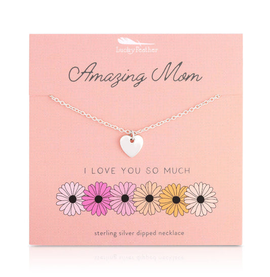 Amazing Mom Card Necklace