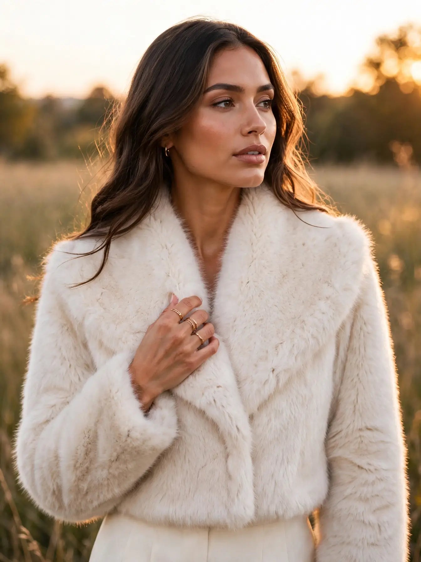 Shannon Cropped Faux Fur Jacket