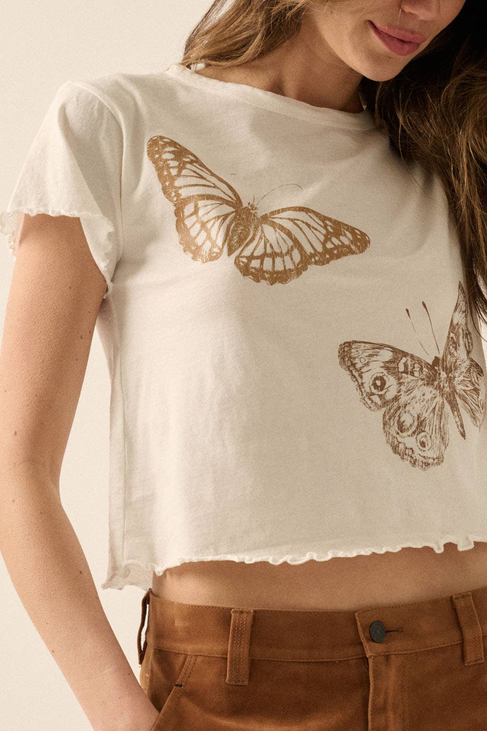 Butterflies Cropped Tee