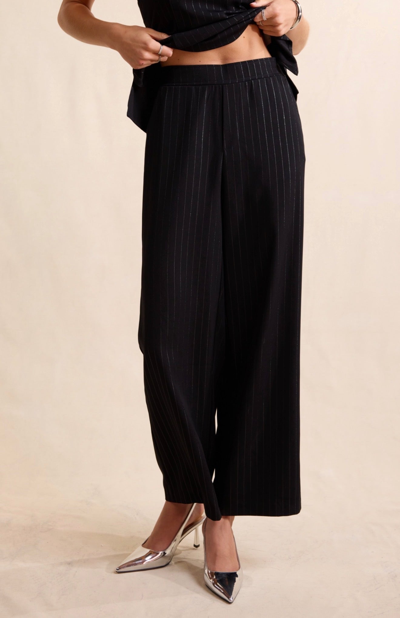 Gilded Pinstripe Pant