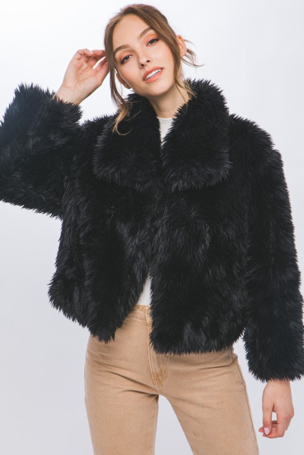 Evelyn Faux Fur Jacket