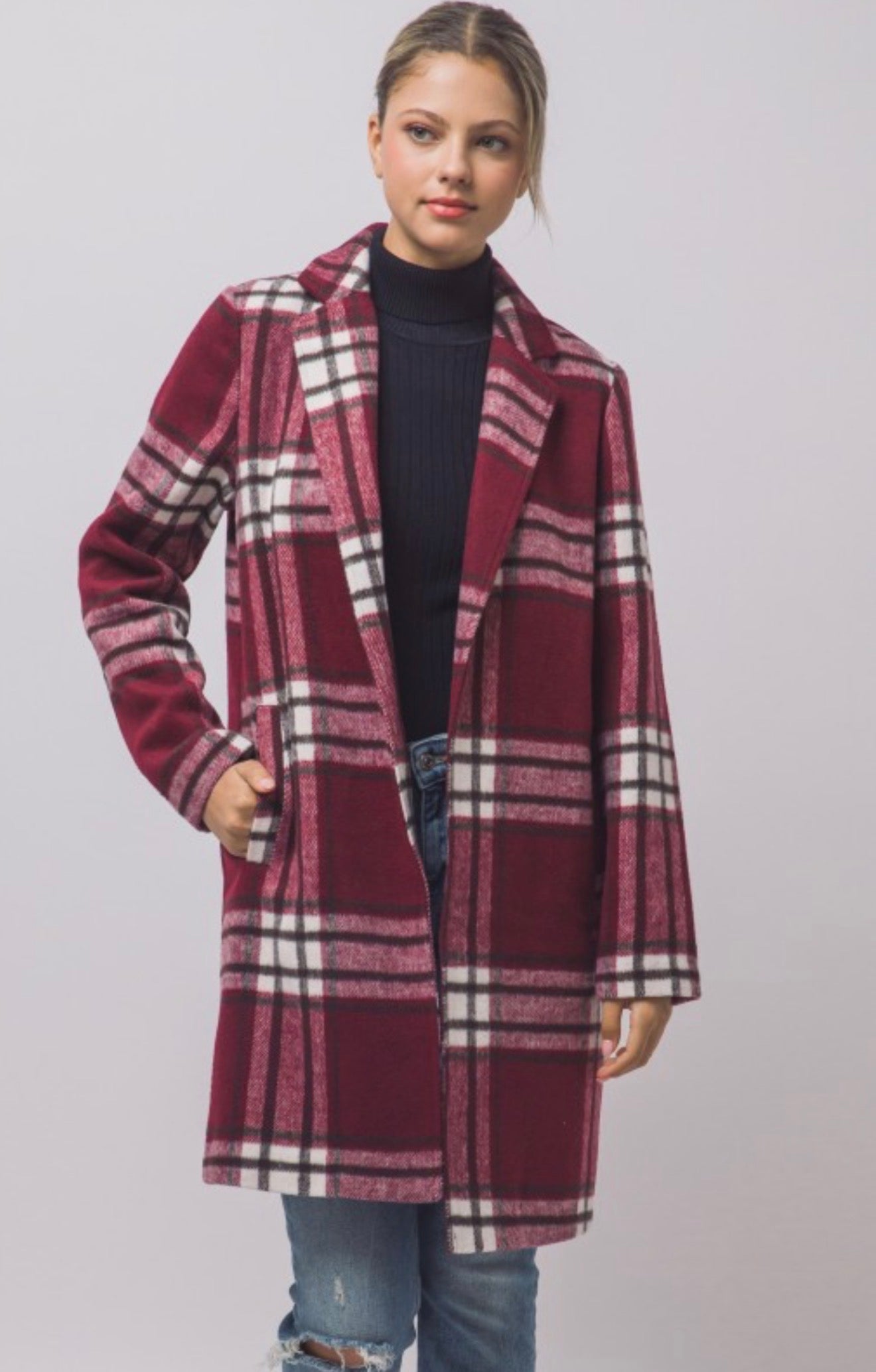Lia Plaid Coat