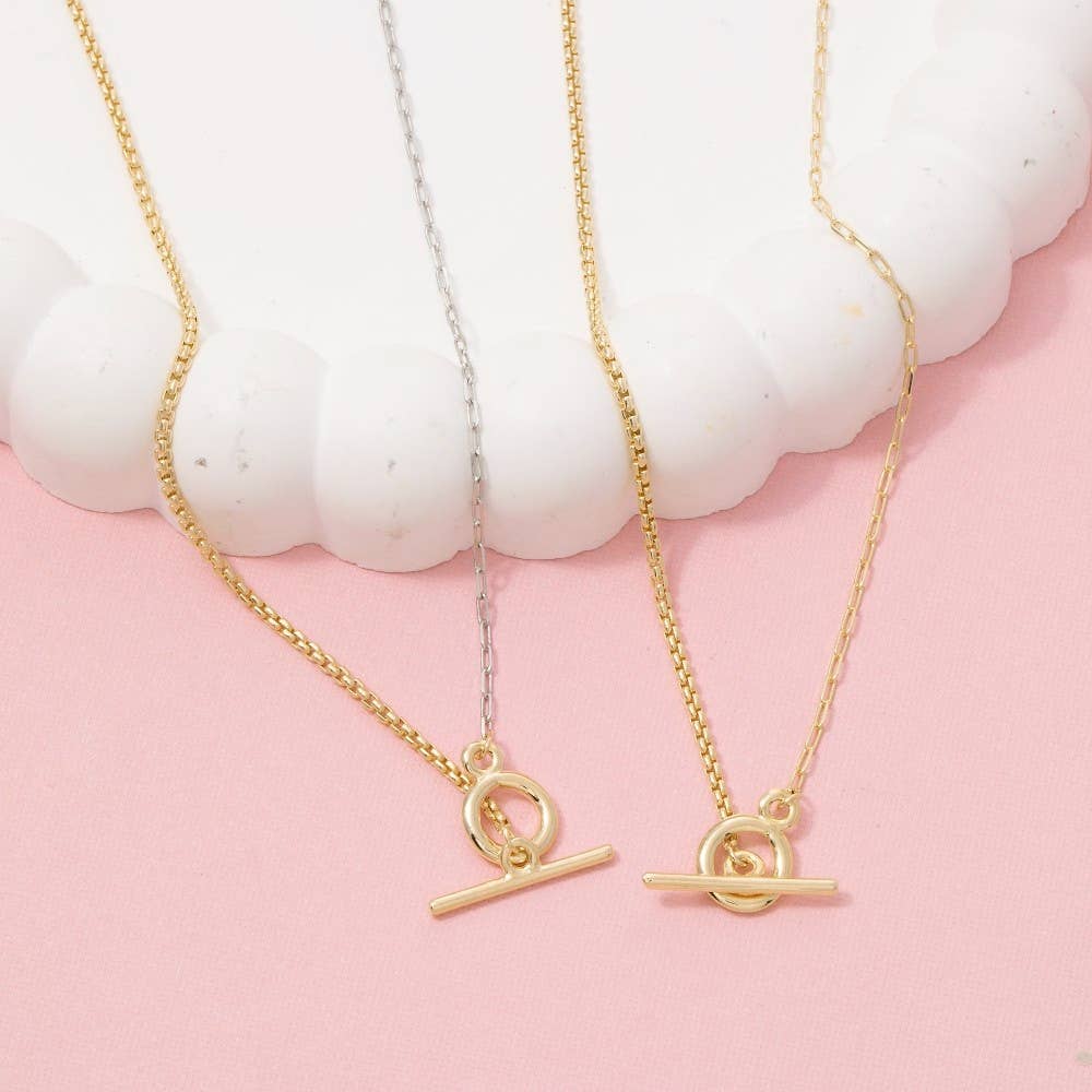 Toggle Clasp Pendant Necklace