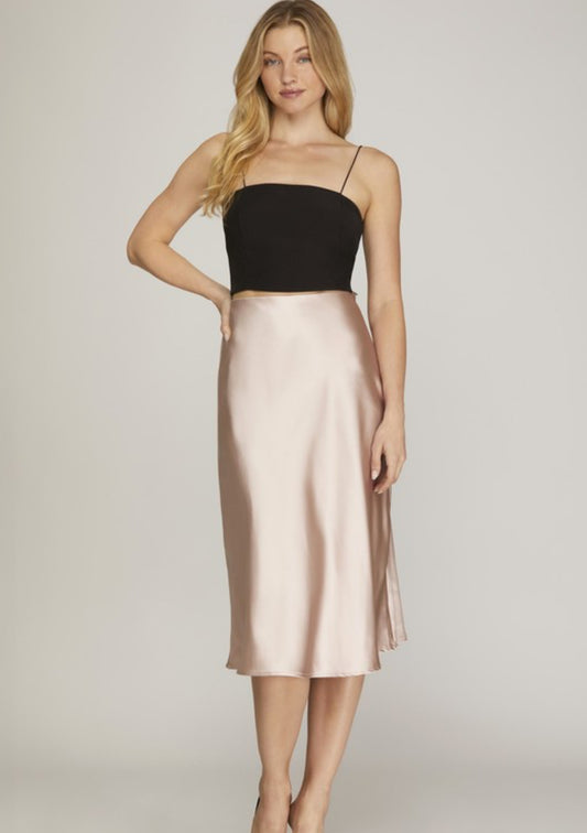 Angela Satin Skirt