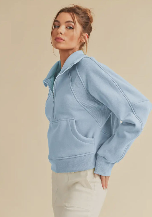 Dove Half-Zip Sweatshirt