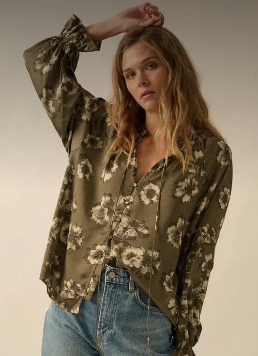 Veronica Floral Ruffle Top