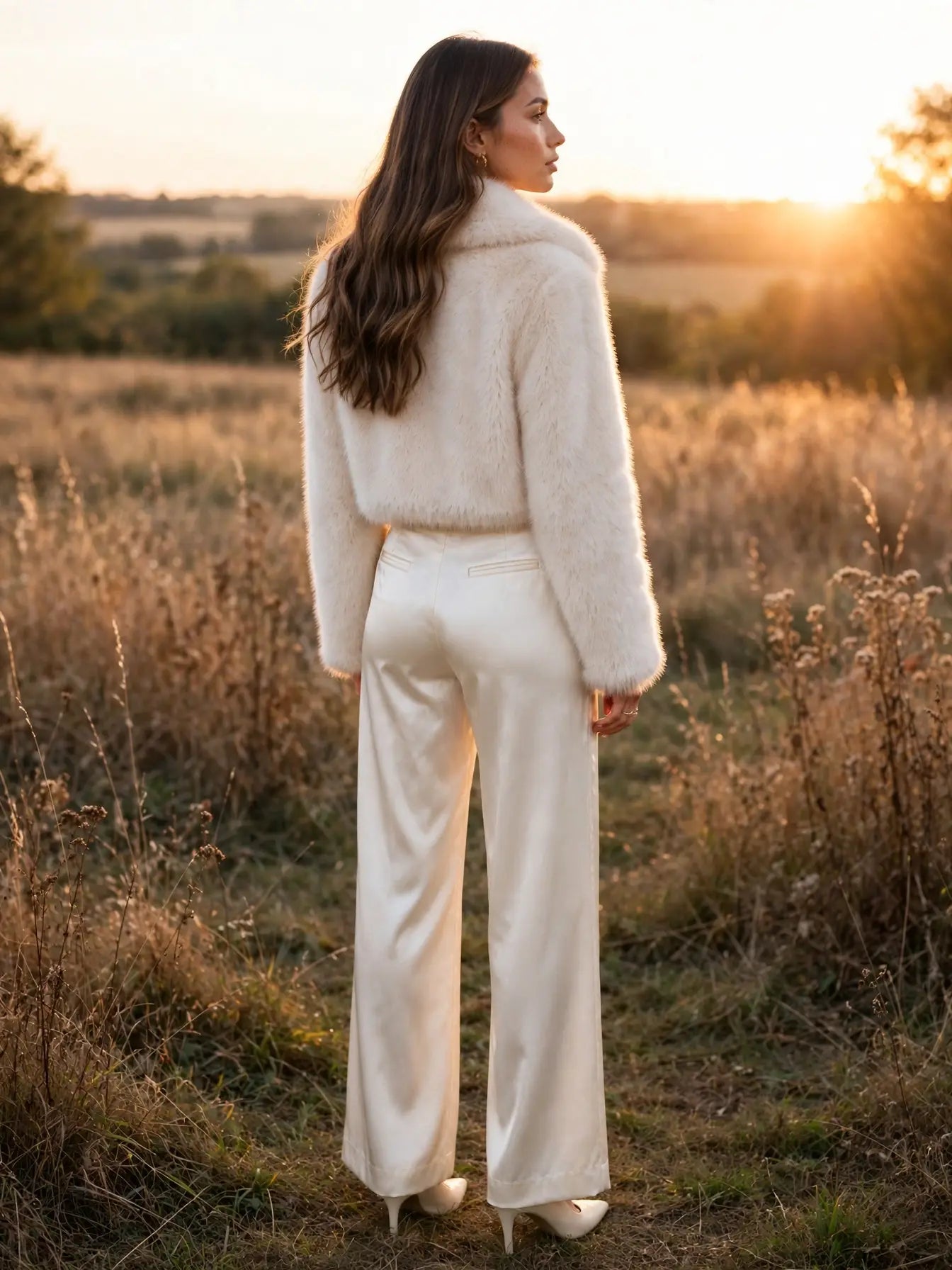 Shannon Cropped Faux Fur Jacket