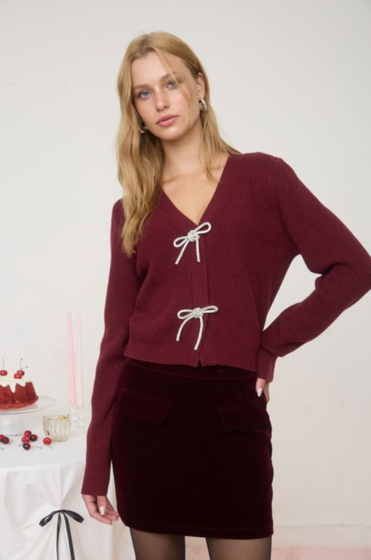 Lindsay Bow Cardigan