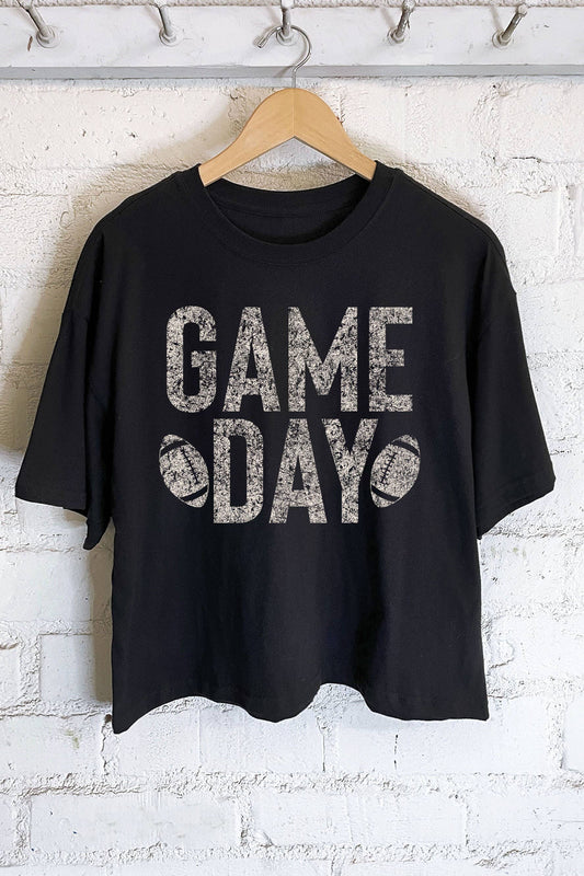 Game Day Football Crop Tee