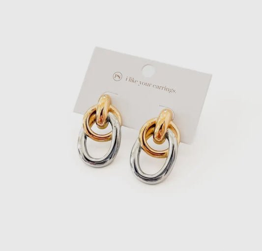 Adelle Two Tone Earrings