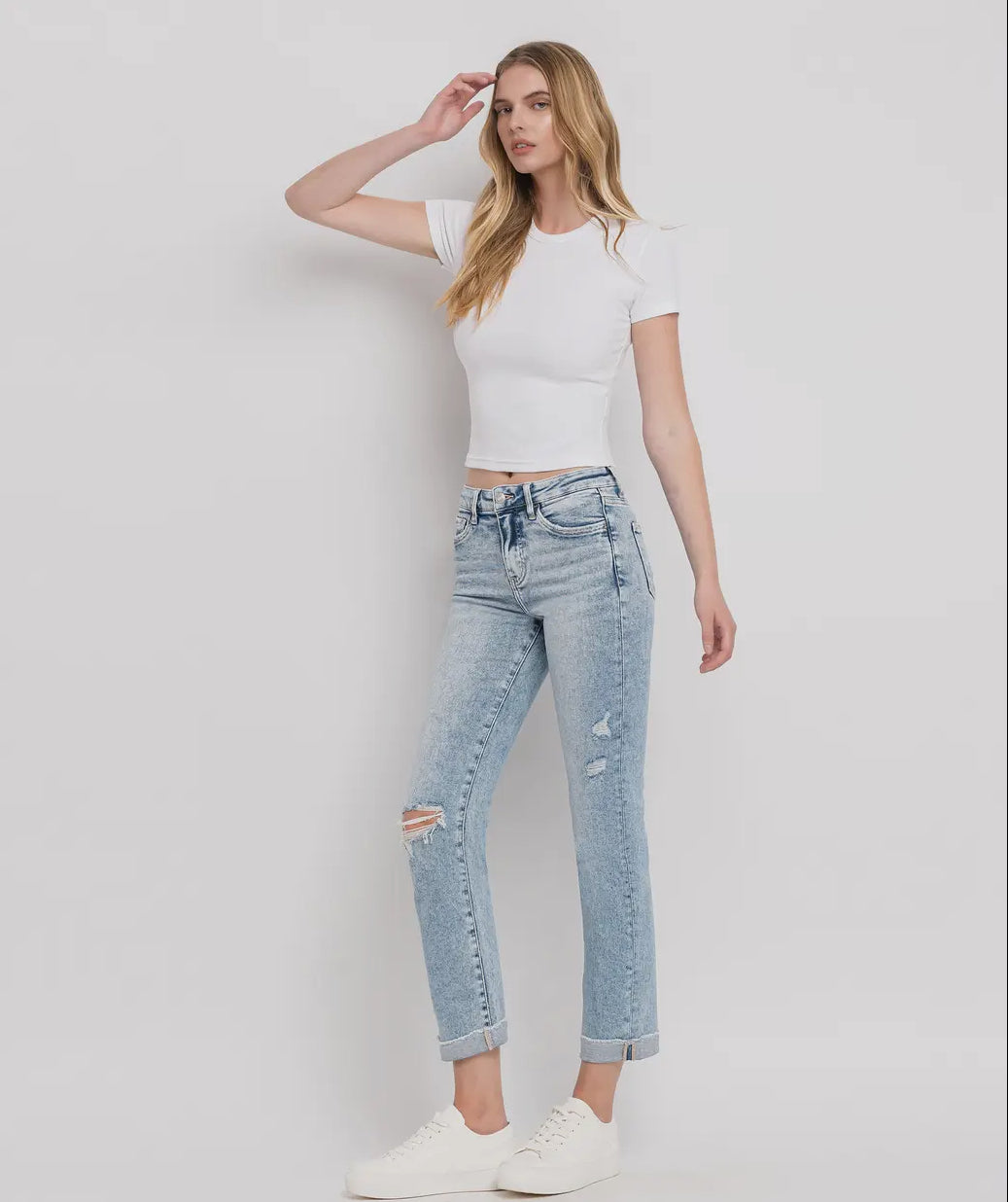 Talia HR Cuff Straight Jean