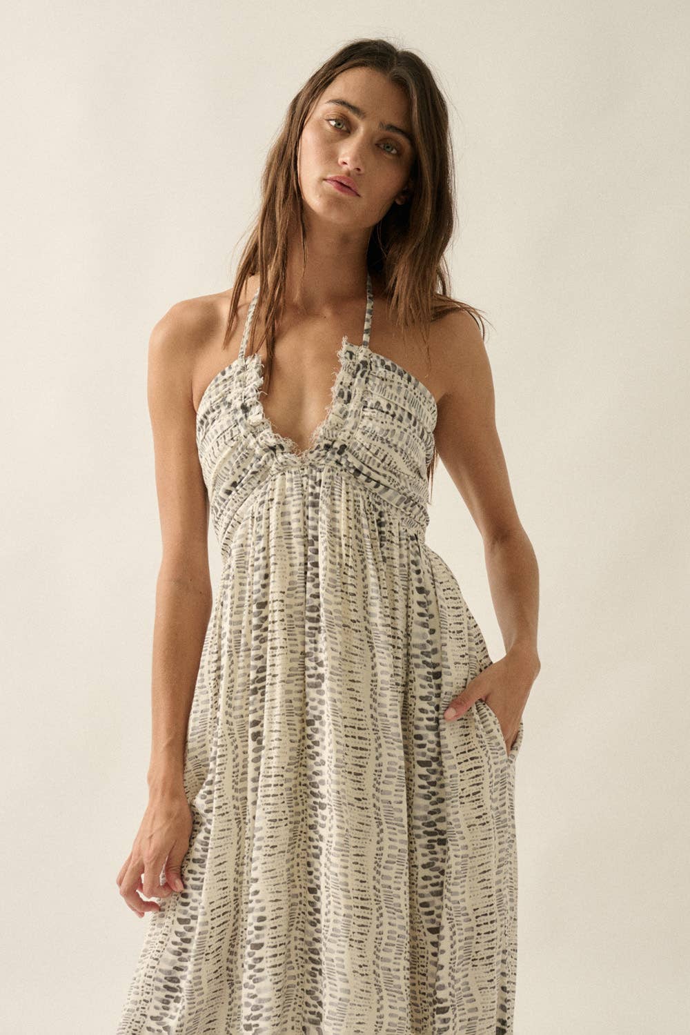 Livie Halter Maxi Dress
