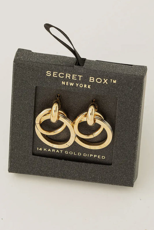 Secret Box Linked Circle Earrings