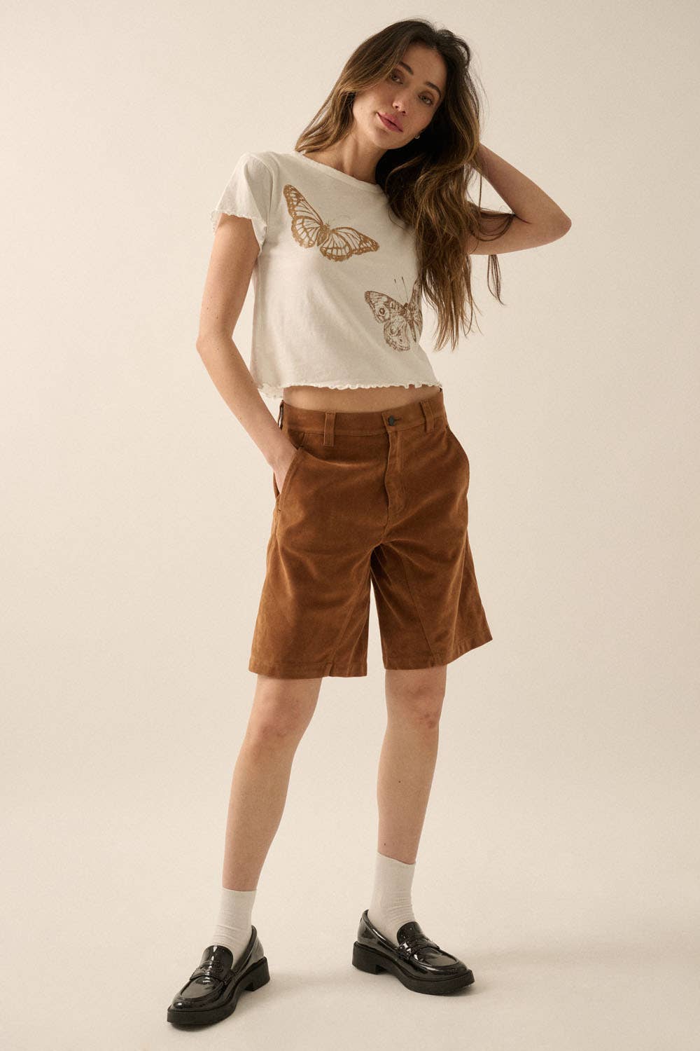 Butterflies Cropped Tee