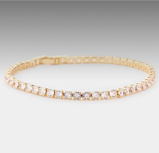 Brass Tennis Bracelet