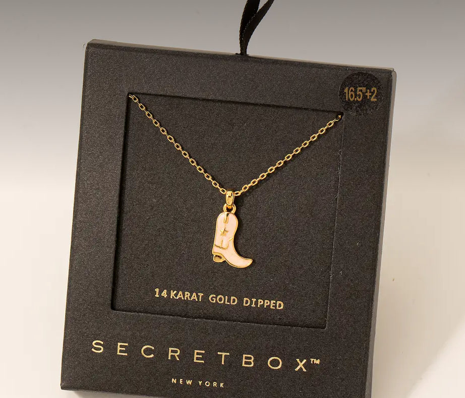 SB Cowboy Boot Charm Necklace