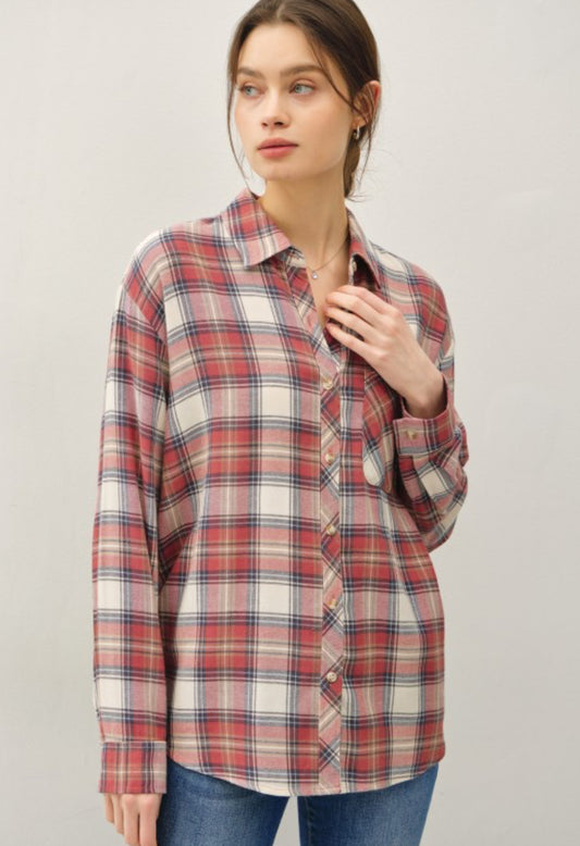Mila Flannel Top
