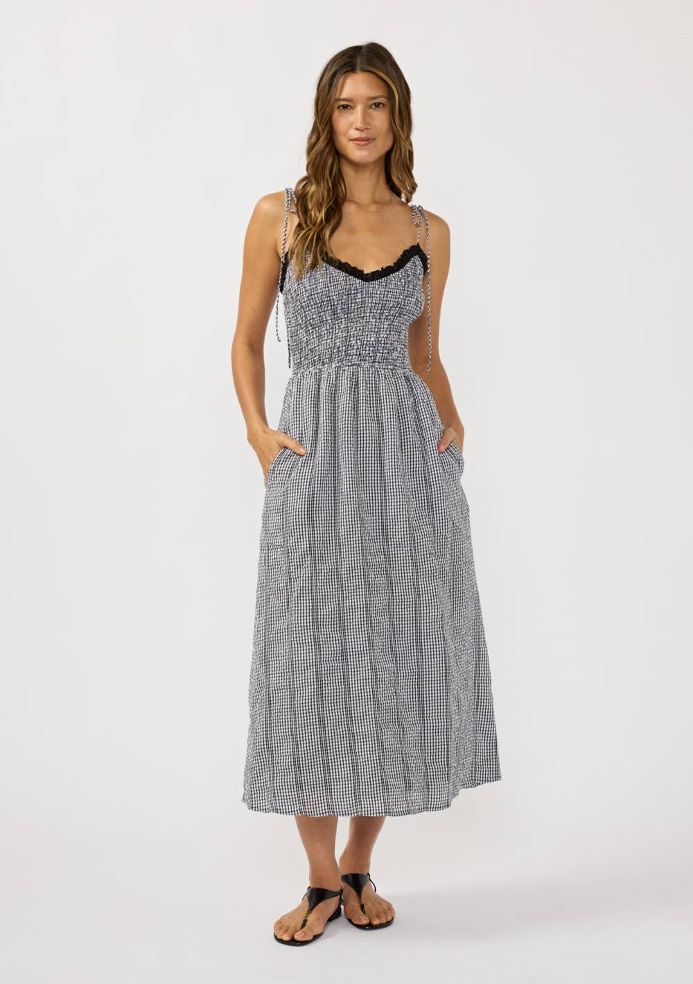 Maisy Gingham Midi Dress