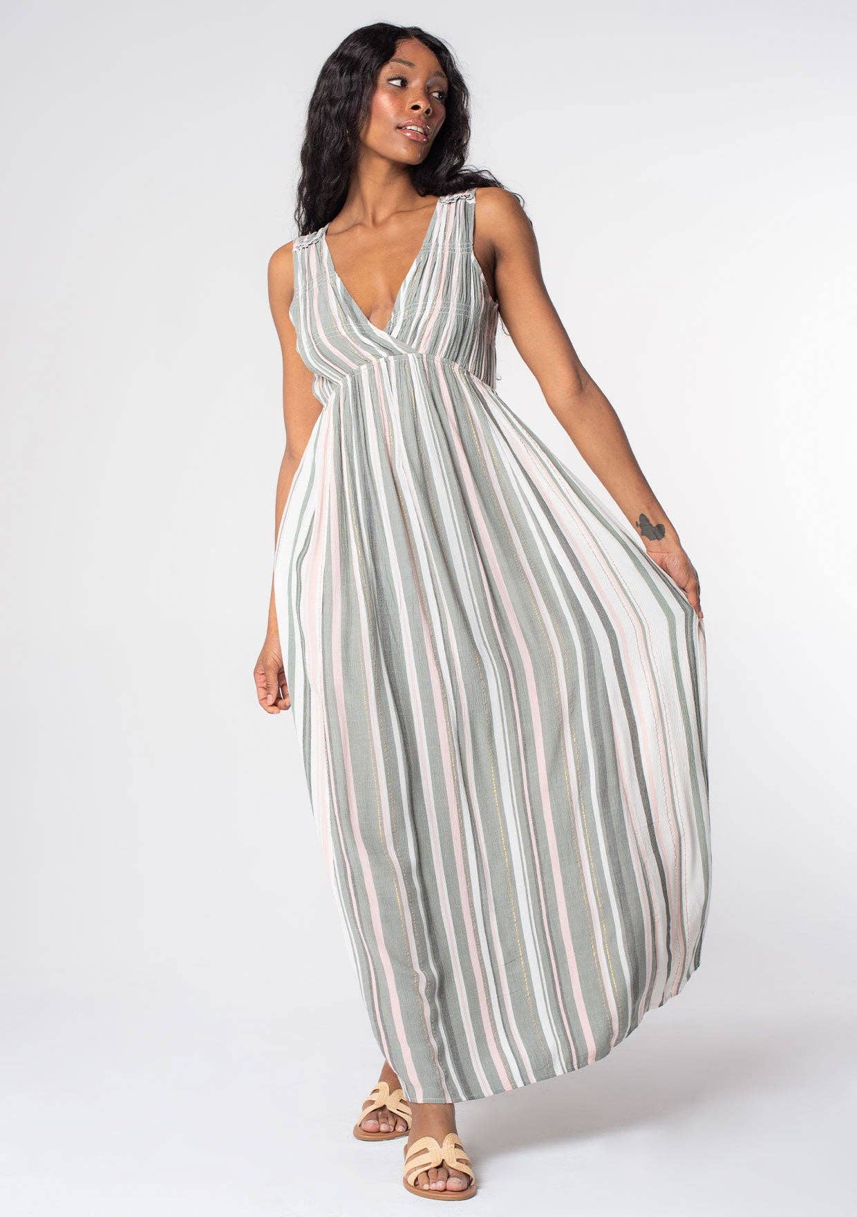 Jillian Striped Maxi Dress