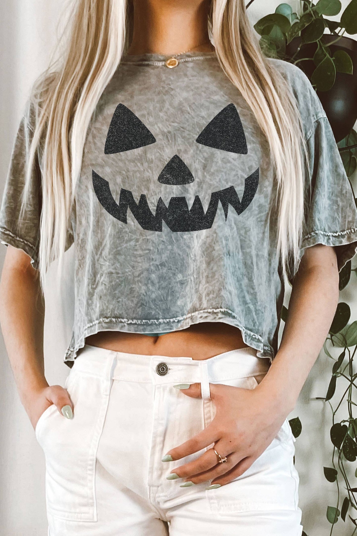 Jack O Lantern Crop Tee