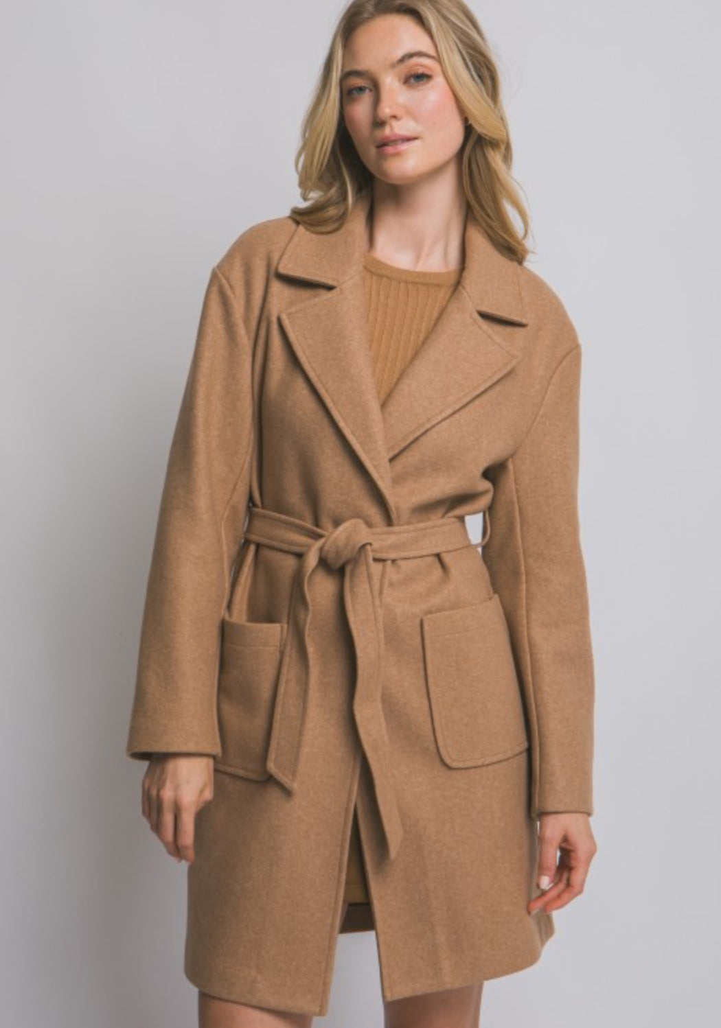 Gina Tie Front Coat