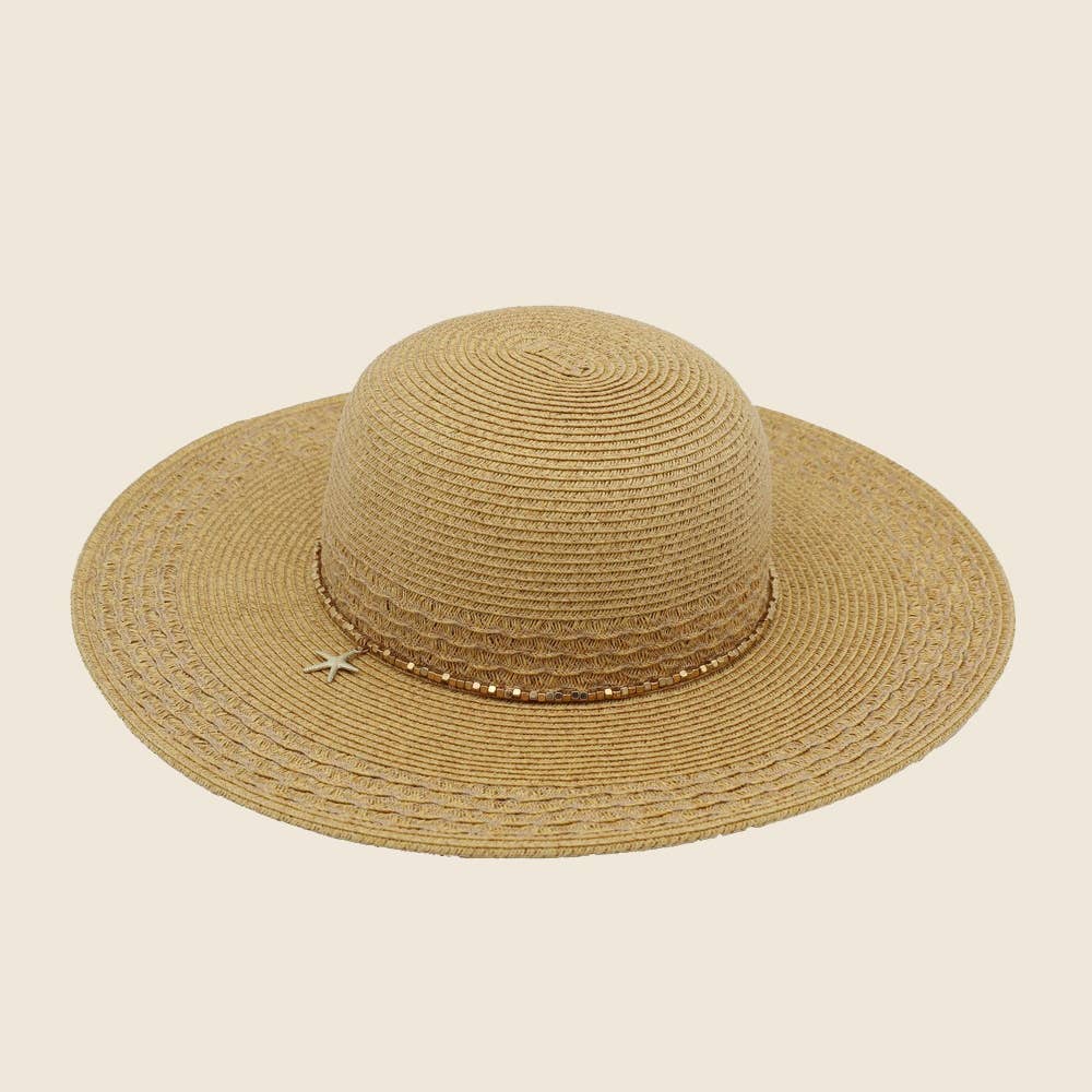 Starfish Charm Wide Brim Sun Hat