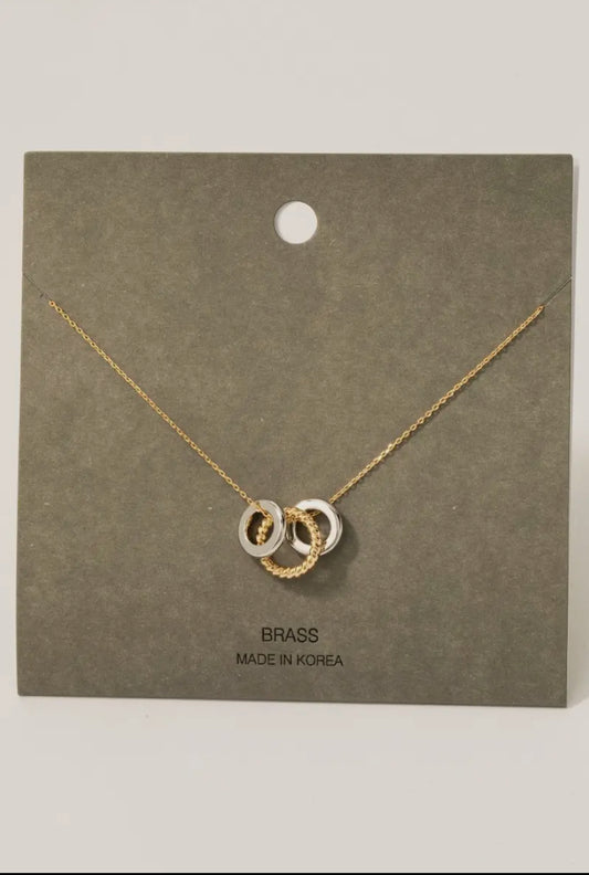 Triple Ring Necklace