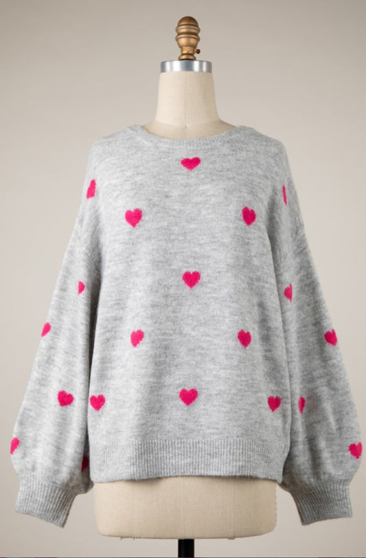 Love Hearts Knit Sweater