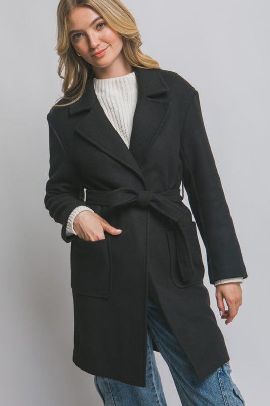 Gina Tie Front Coat