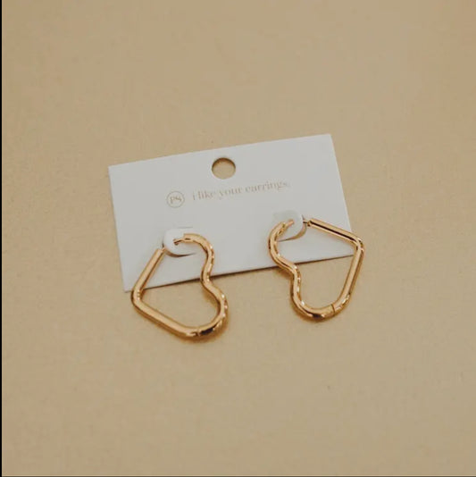 Heart Hoop Earrings