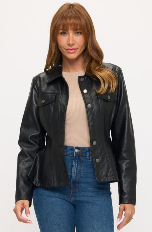 Belle Faux Leather Jacket