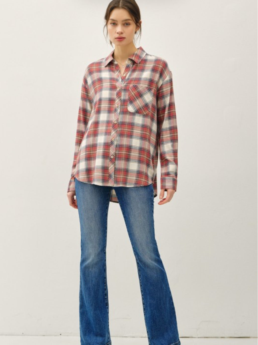 Mila Flannel Top