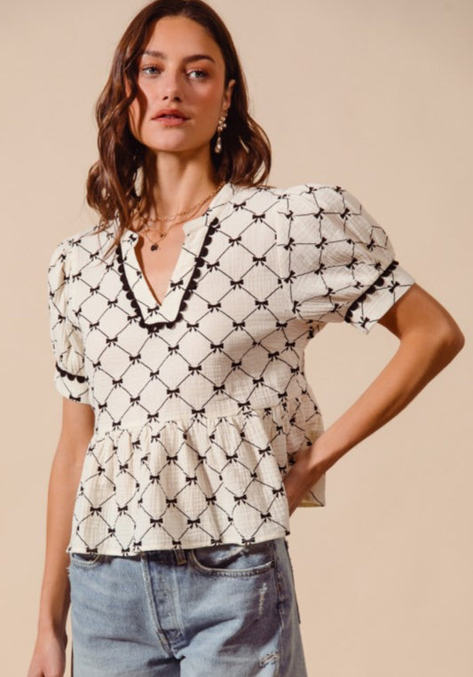 Kennedy Peplum Top