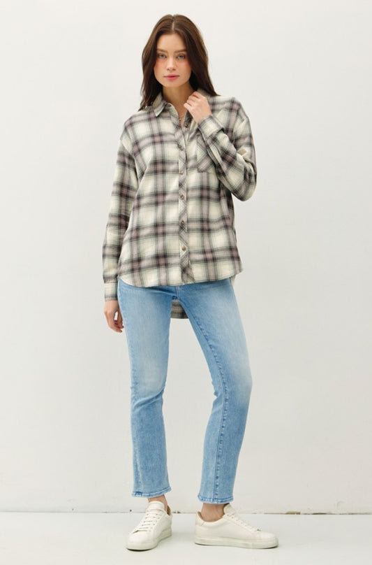 Karly Flannel Top
