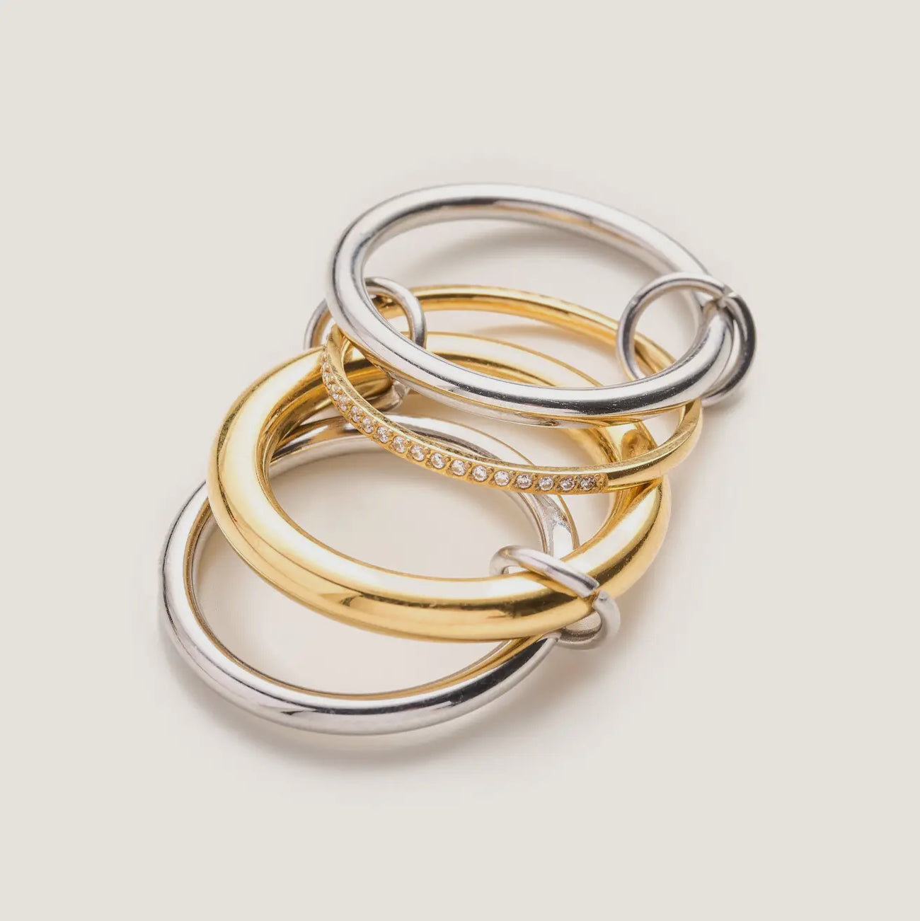 Mixed Metal Stacked Ring