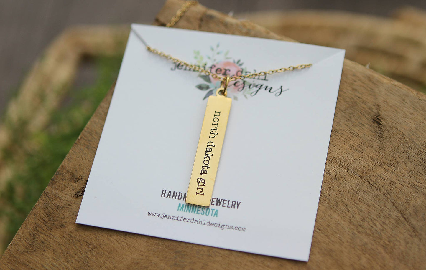 Ca Girl Bar Necklace